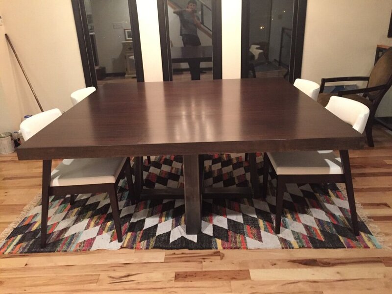 contemporary steel table base