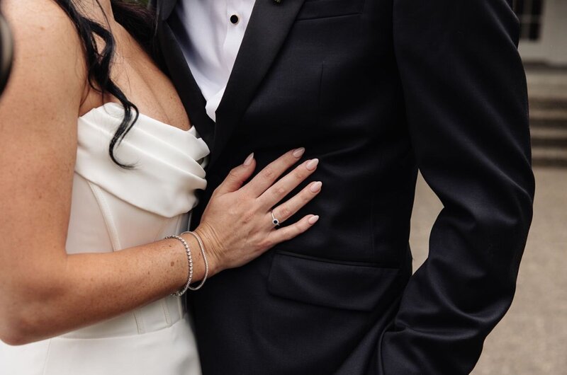 lace wedding dress of seattle bride