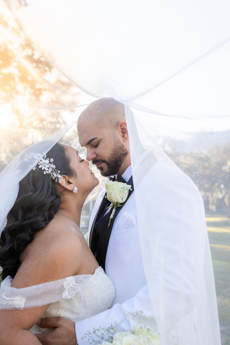 Bride and Groom at The Highland Manor Wedding - Apopka, FL | Phavy Photography