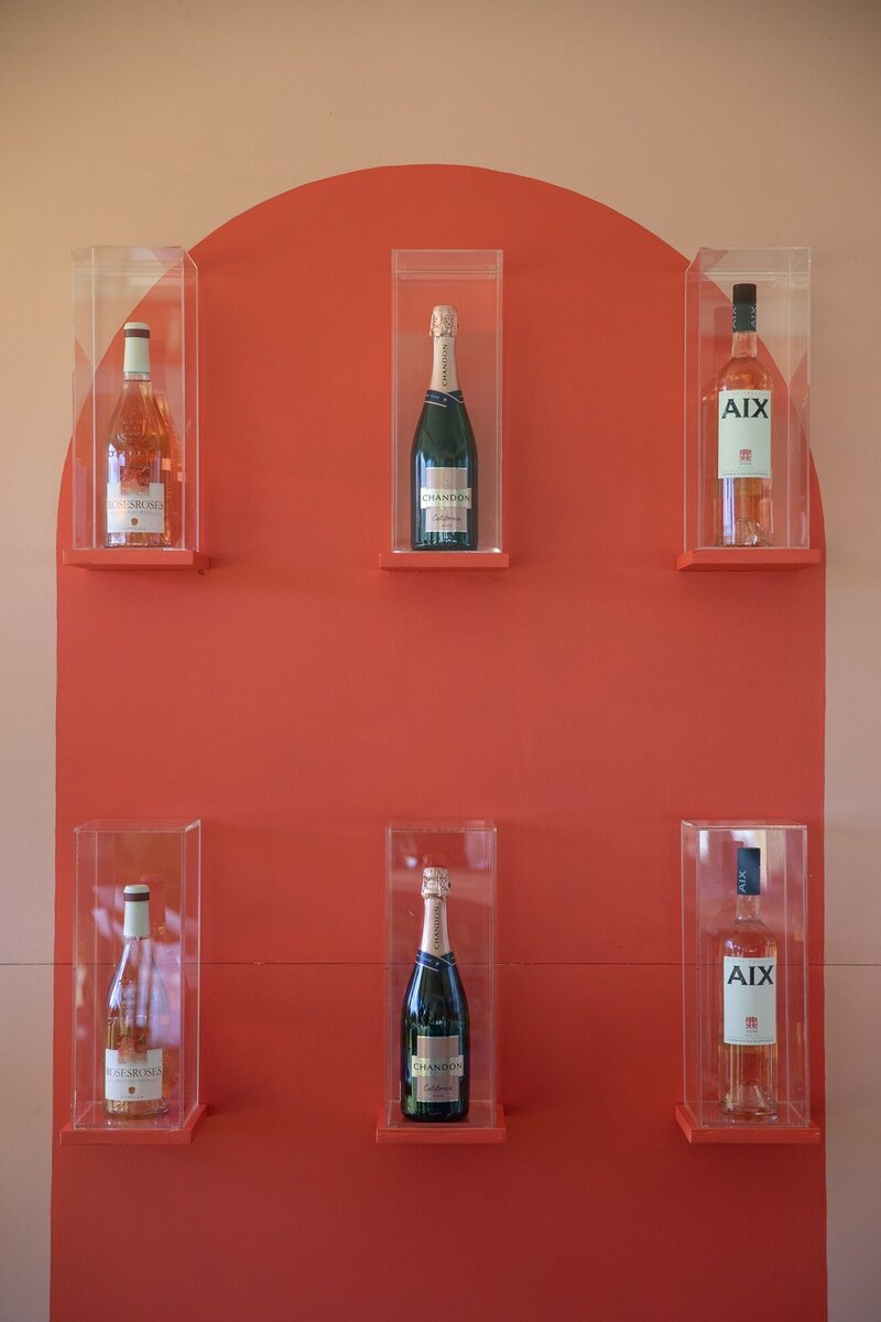 Wine and champagne wall