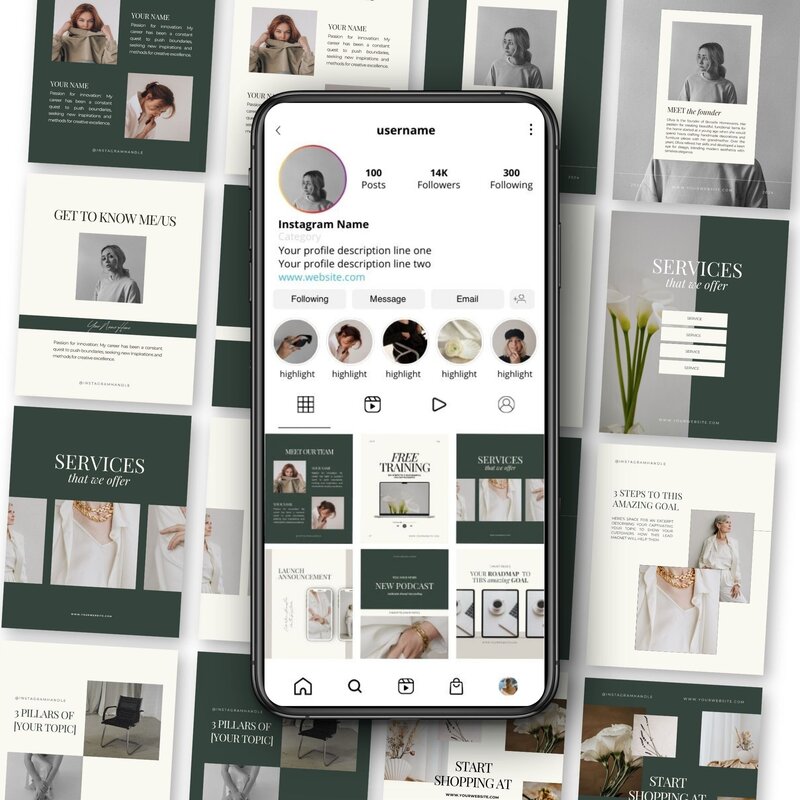 instagram portrait pinned and carousel post templates3