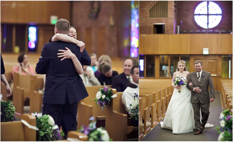Scenes from a wedding at St. John the Baptist Catholic Church in Longmont Colorado