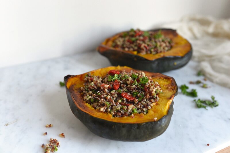Acorn squash and quinoa dish