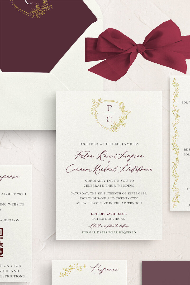 Falon-monogram-crest-invitation