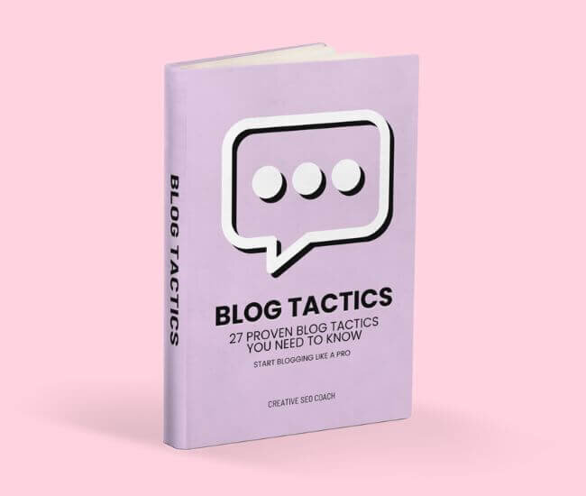 Purple book cover titled Blog tactics 27 proven blog tactics you need to know