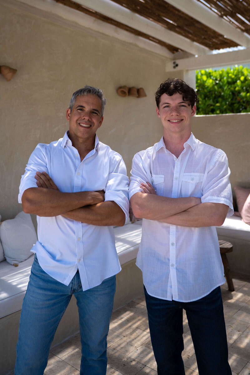 Happy and confident father and son, showing the impact of emotional support, self-confidence, and guidance from the Teen WAVE coaching journey.