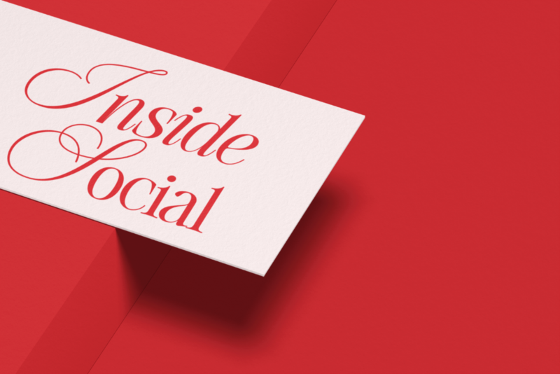 Business Card mockup for Inside Social branding created by Leithal and Co
