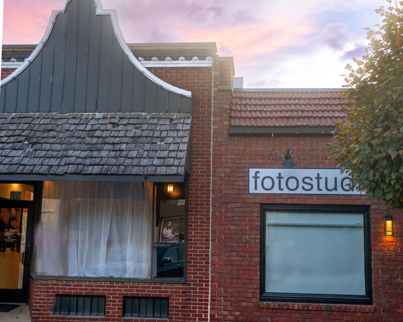 A look at the front facade of the photography studio