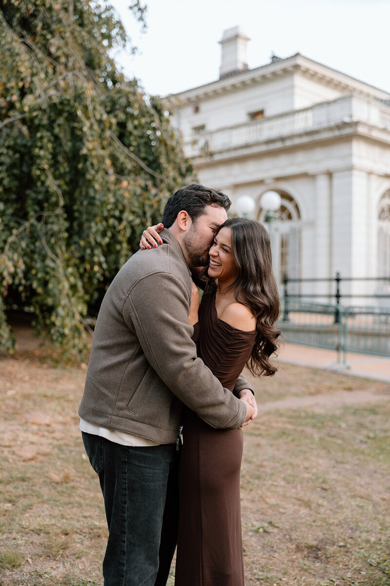 Brooklyn Prospect Park Boathouse Engagement Wedding Photo