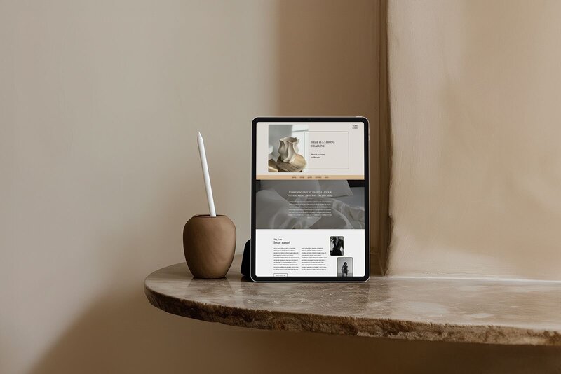 clean and minimalist website design entrepreneur wellness