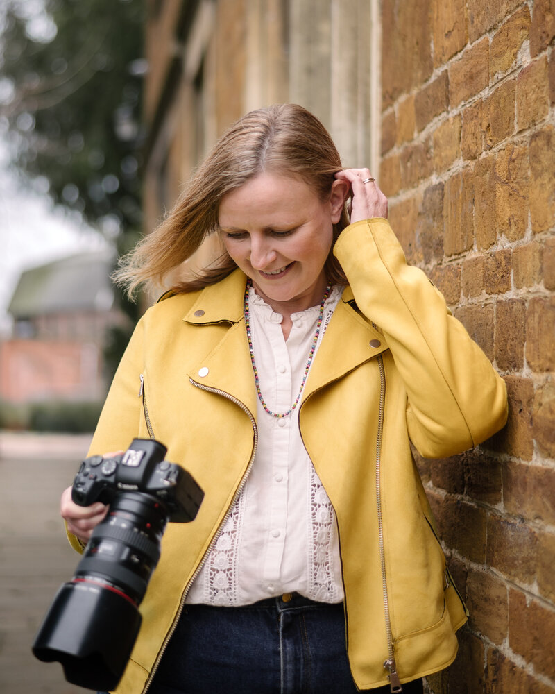 Claire O'Brien Photography in a wood in autumn