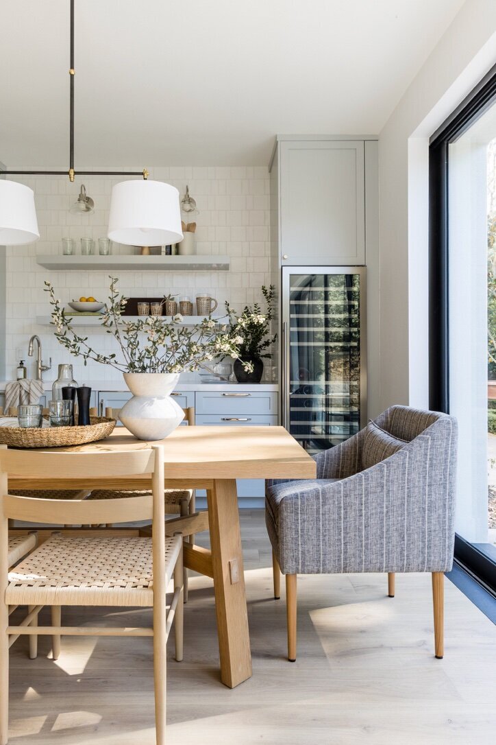 Dining Room Table with Black Chairs