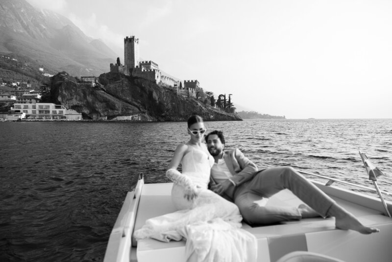 boat shoot wedding