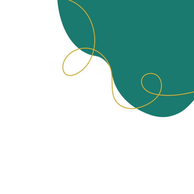 Green background shape with a gold overlay