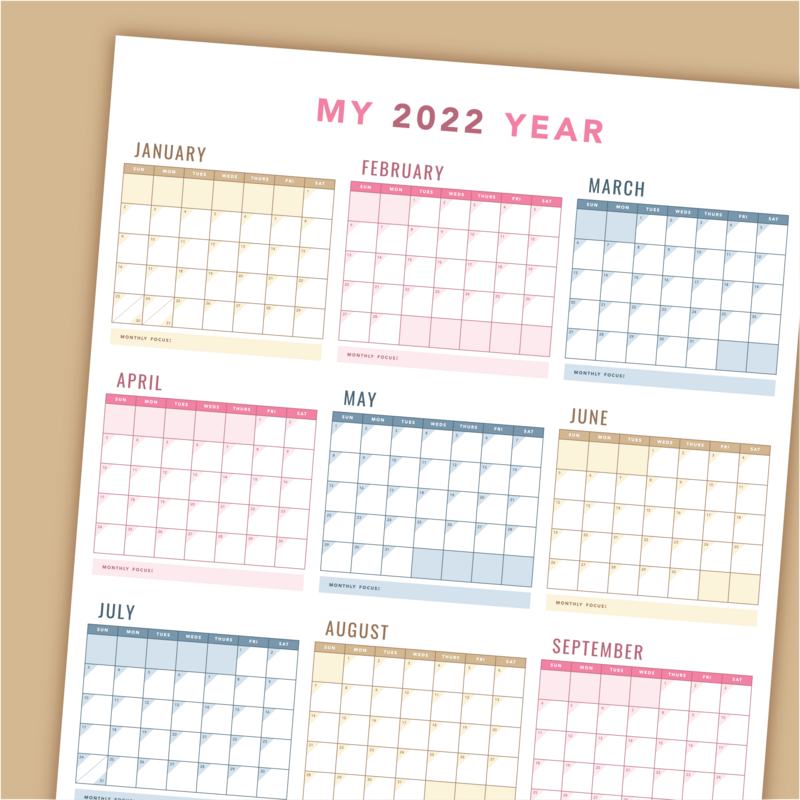 2022 calendar - annual-07