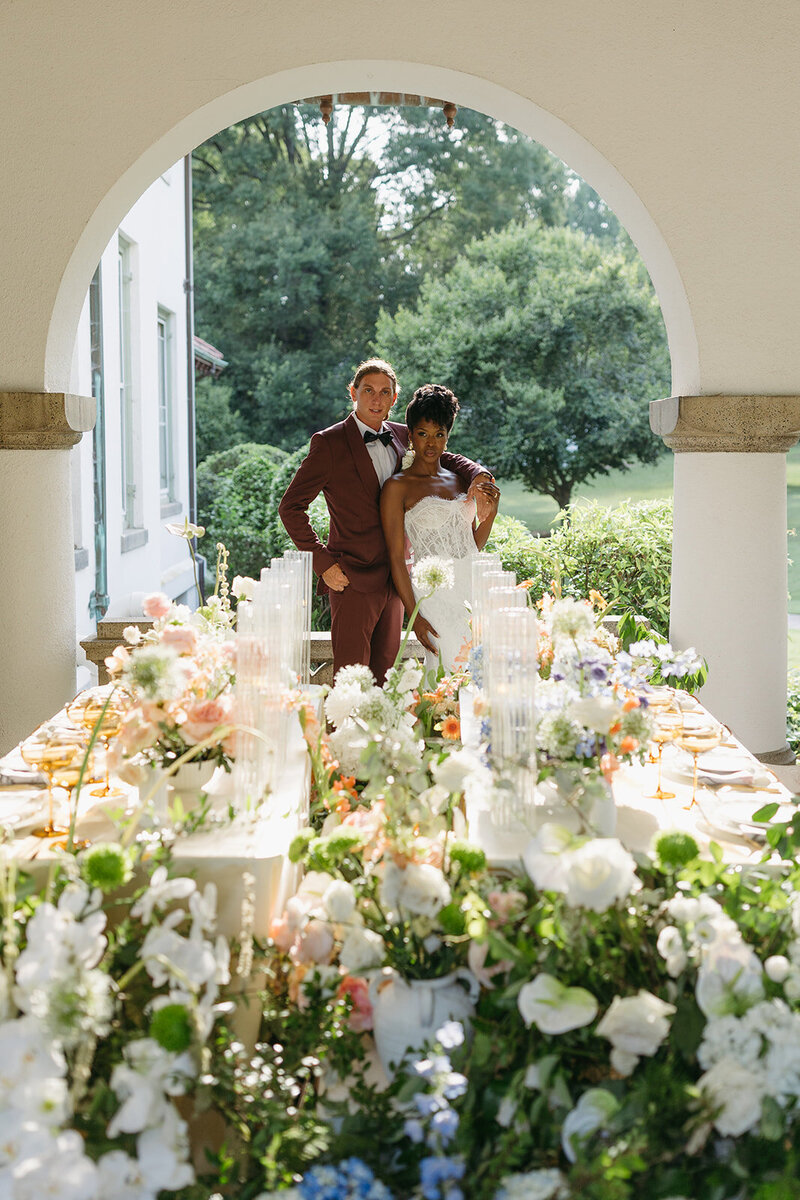 Bride and groom at Donovan Manor wedding planned by Bianca Nichole and Co