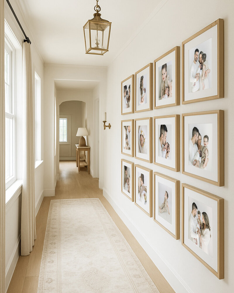 Beautiful gallery wall in bedroom