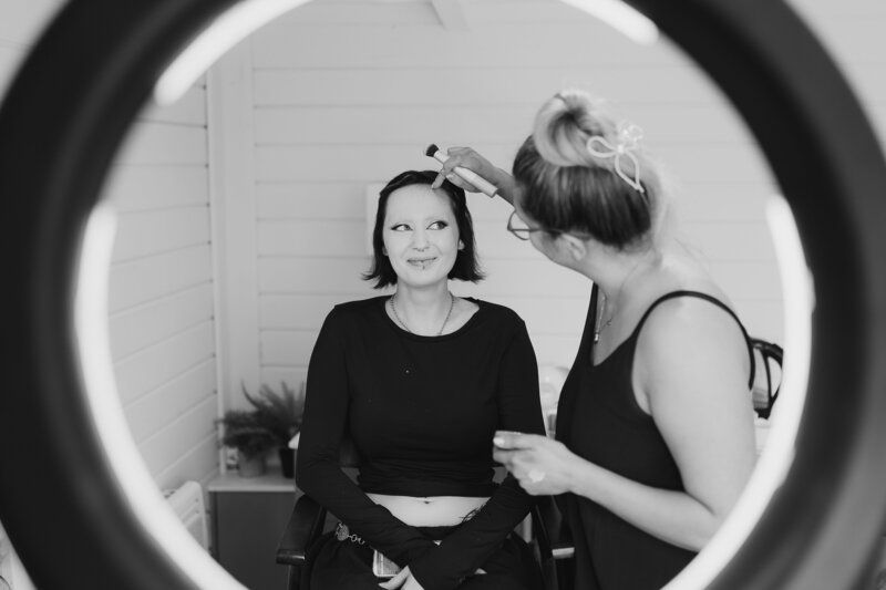 dog at stretton manor barn wedding