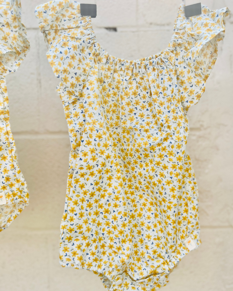 Yellow Floral Romper