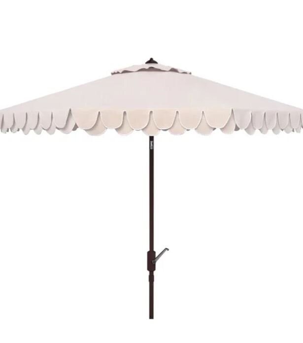 Audrey umbrella beigh with black trim 1-Rori Ranch Rentals