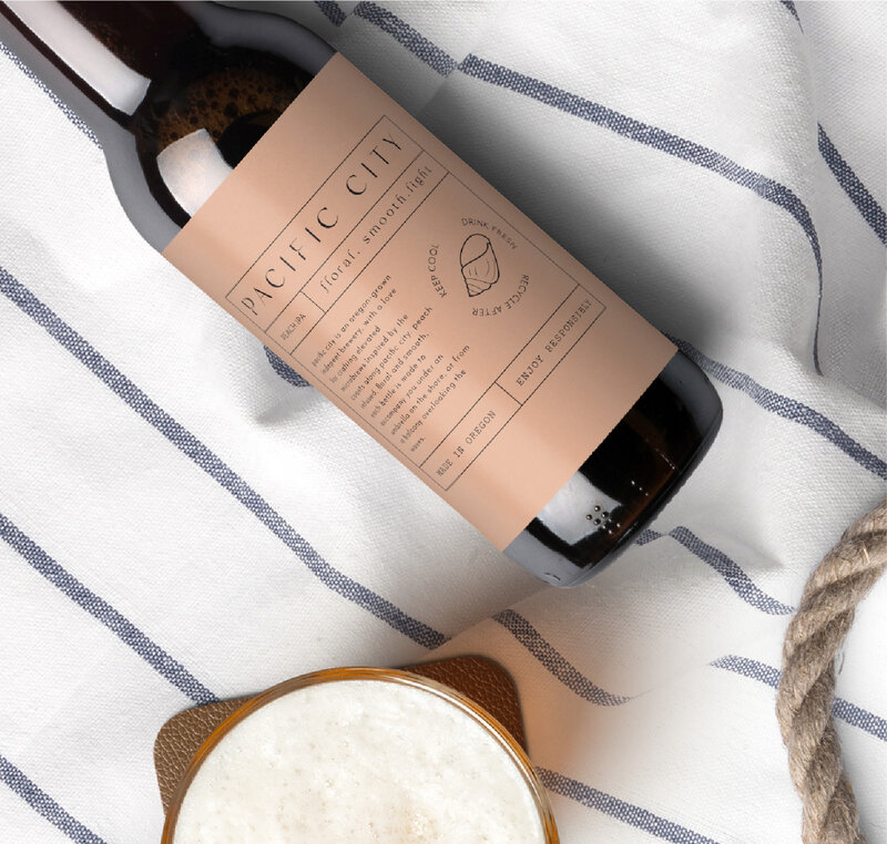 Mockup for Pacific City Beer Brand Design