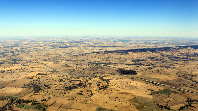 Aerial photo of australian landscape
