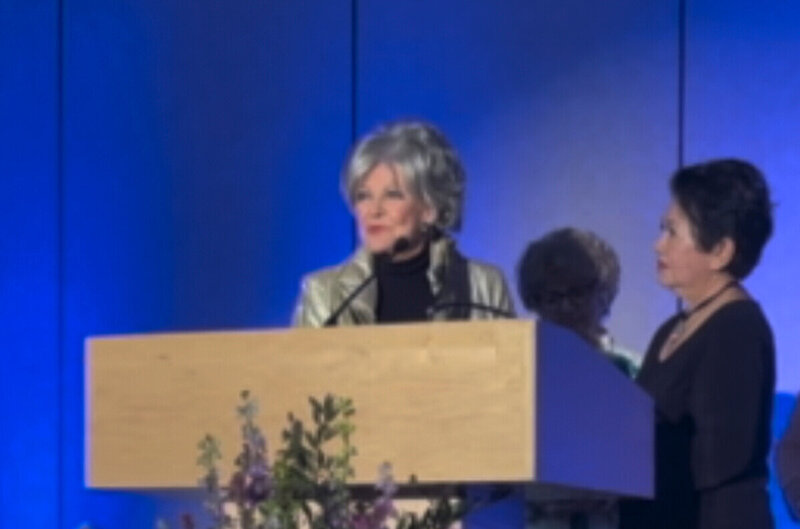 Kay Arthur introducing author and speaker Nita Tin at the 2023 Scenic City Women’s Network Praise Breakfast in Chattanooga, honoring her with the Lydia Impact Award.