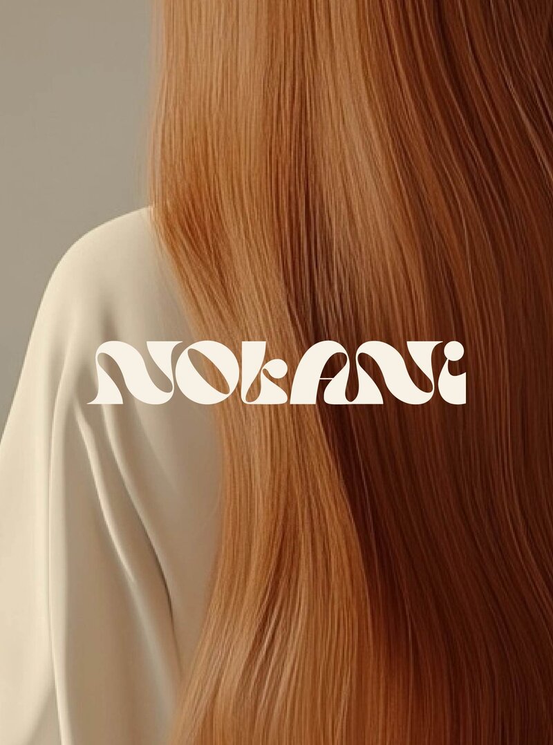 smooth red hair with nolani logo