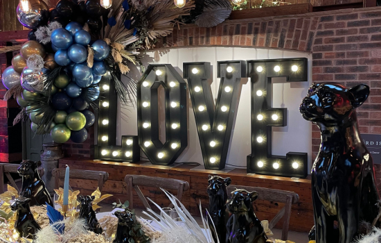 The Word is Love - Wedding Prop Hire in Manchester, UK. Suppliers of Light up Letters, Backdrops, Sequin Walls, Neon Sign Hire, and Wedding Accessories for weddings and events in North West, England