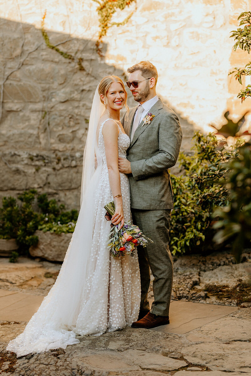A groom having fun at his wedding
