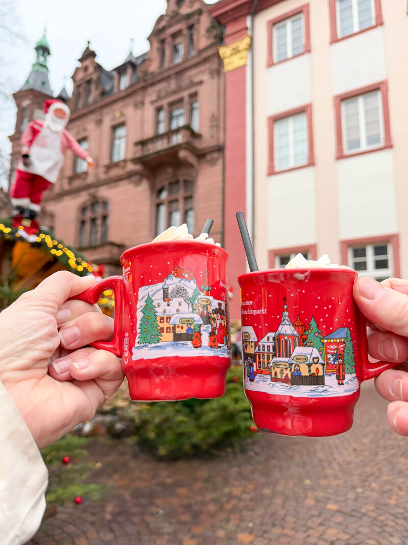 Heidelberg Germany Christmas market cheering mugs 
