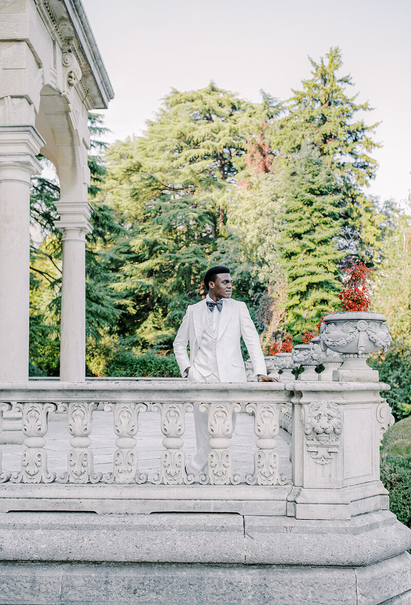 Couture wedding fashion shoot at Villa Erba on Lake Como in Italy photographed by Lake Como wedding photographer Amy Mulder Photography