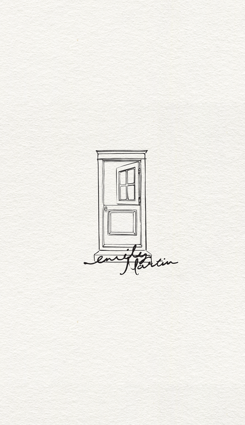 Brand design work for interior designer showing website and brand design for creatives