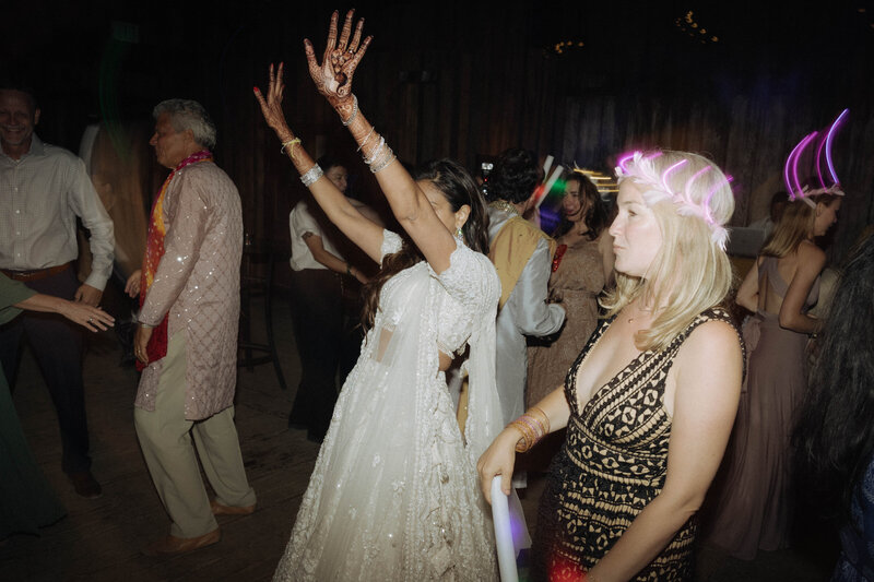 Bridal party group photo, captured in an authentic and candid photojournalistic style with digital and film photography.