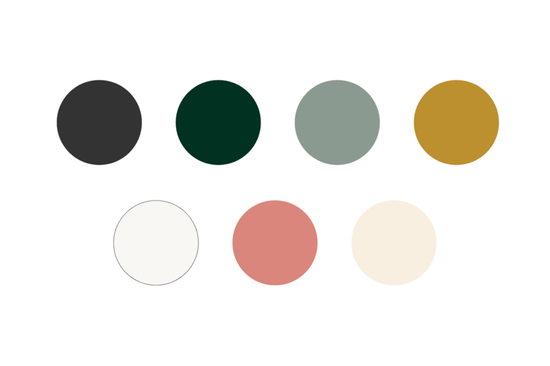 Color Palette for The Evergreen, a Portland Wedding Venue