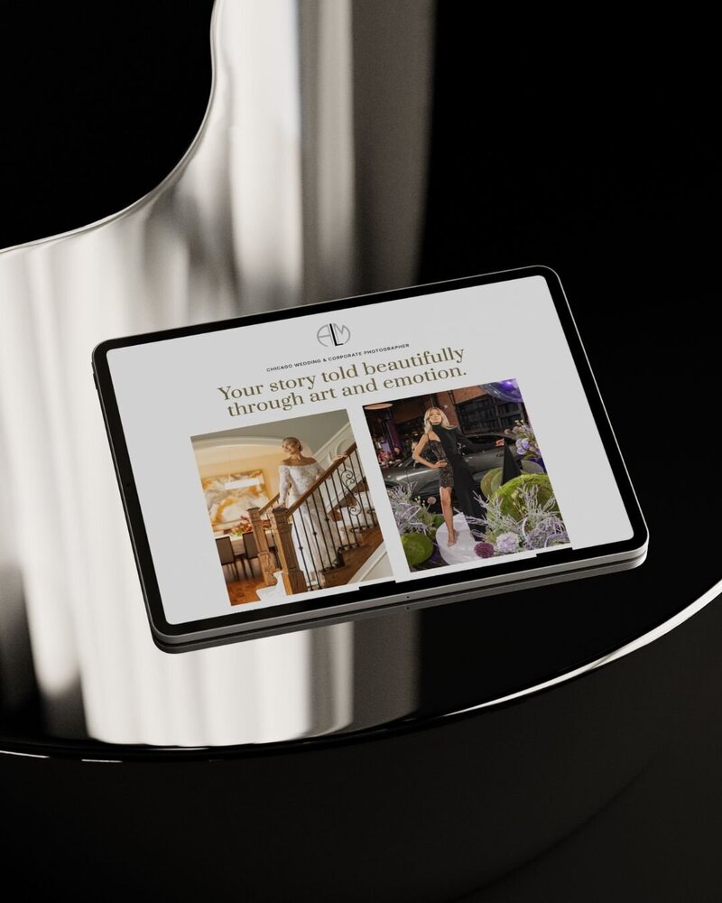 Custom website design for LaCour Images, a Chicago Wedding Photographer