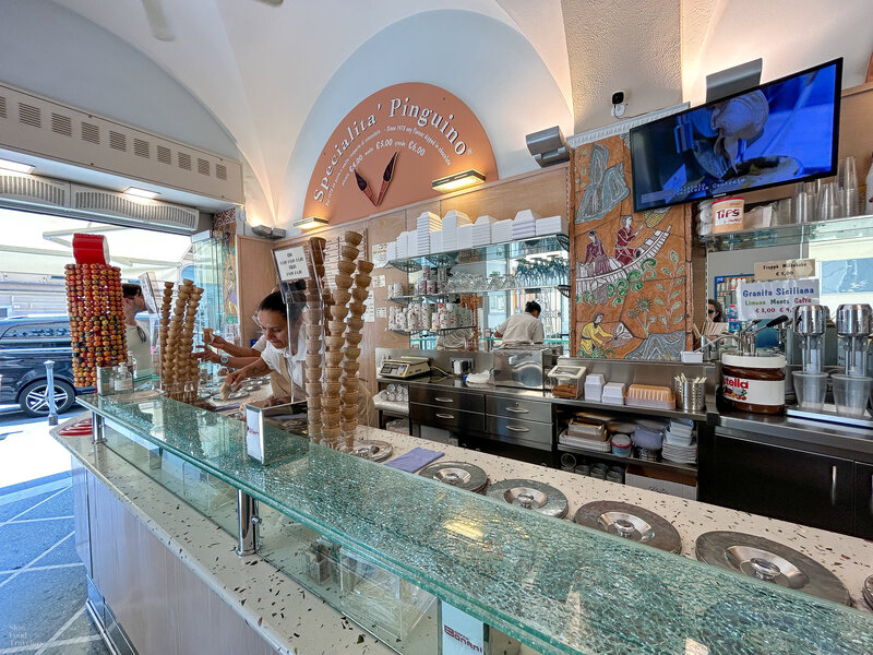 The inside view of Gelateria Centrale - before their 2024 renovation. 