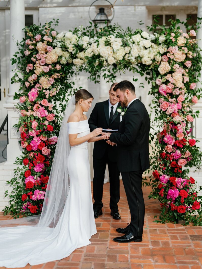 Jen and Dustin bride and groom portrait