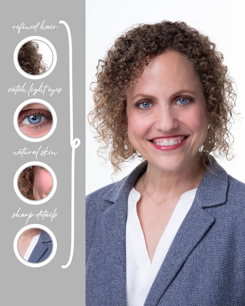 On-site corporate headshots for Oklahoma City company. Business portrait in suit with natural retouching and catchlights in the eyes by Chasity Rozell Photography. Professional headshot with modern, polished look photographed by Chasity Rozell Photography
