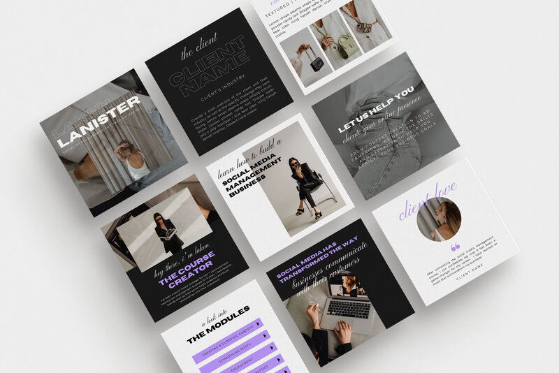 Customizable Instagram templates for course creators