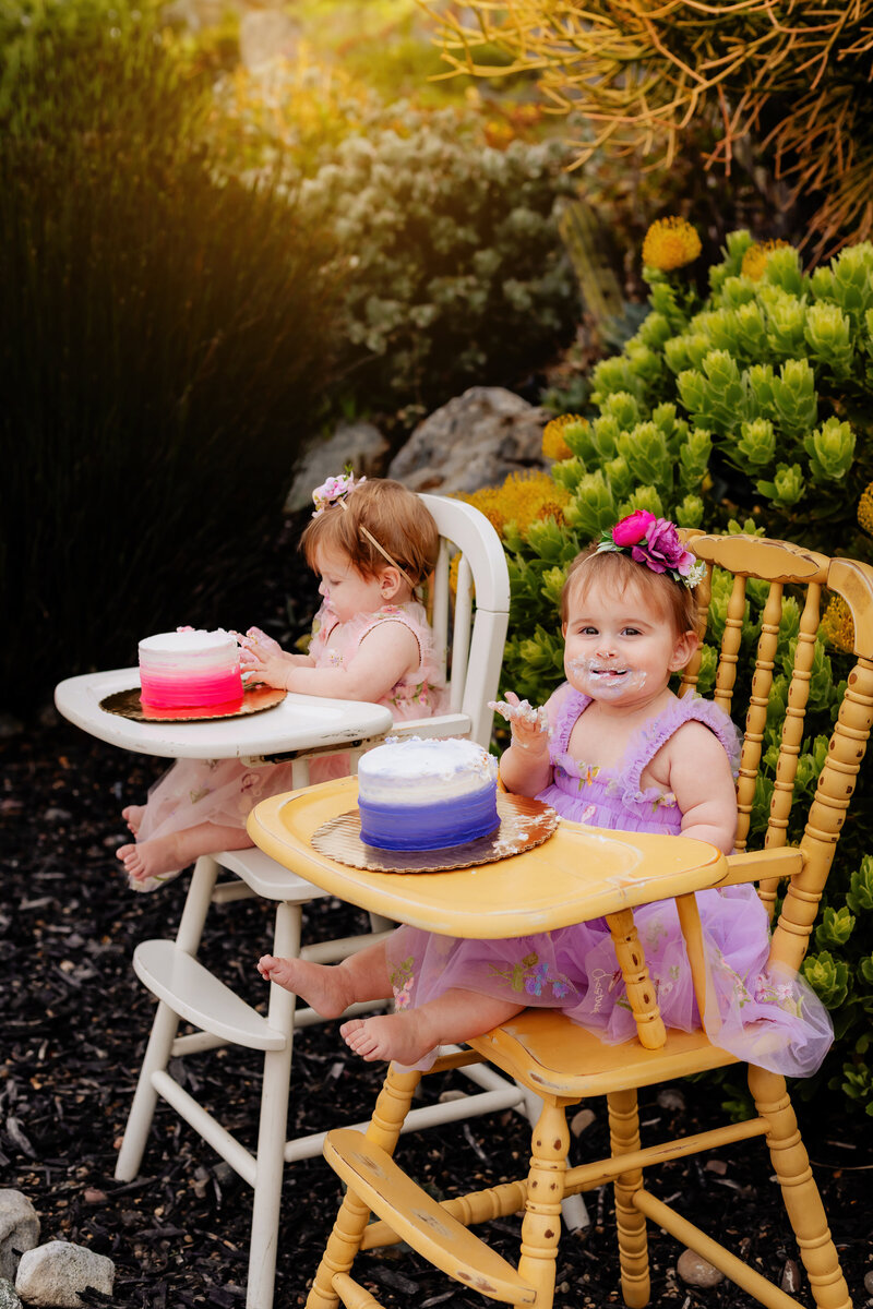 cake smash photographer, a baby crawls towards a cake with a shark background