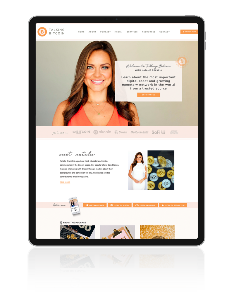 Showit Web Designer | Custom Showit Website| Natalie Tablet