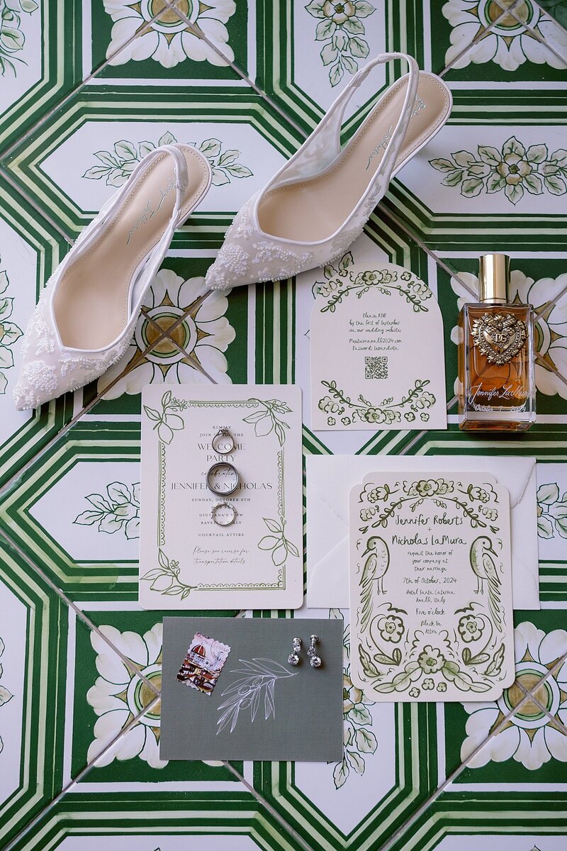 Luxurious Wedding Details, Destination wedding invitation, Custom wedding invitation, jimmy choo wedding heels, luxurious wedding photographer, destination wedding in italy