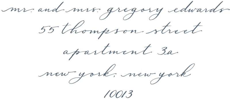 Hopkins Calligraphy Style- Deep Dusty Blue