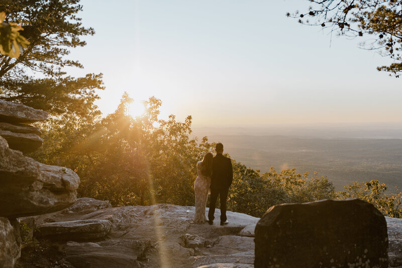 wedding overlook in the mountains