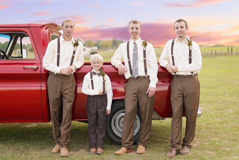 Groom and his groomsmen captured in Linden, TX by Sarah Farmer, creating timeless wedding memories.