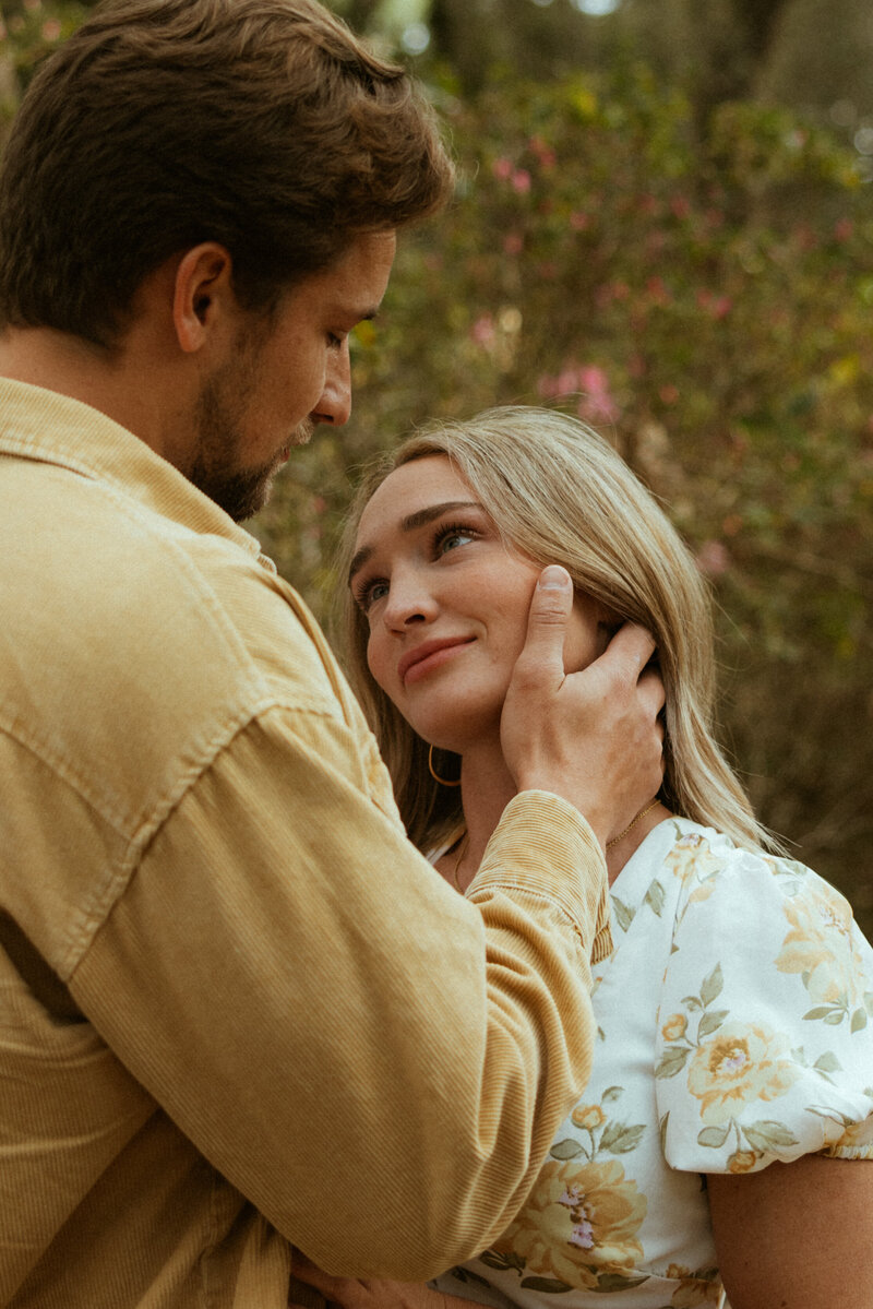couple looking into each other's eyes