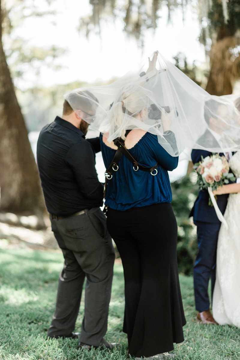 This is what we look like behind the camera on a wedding day!