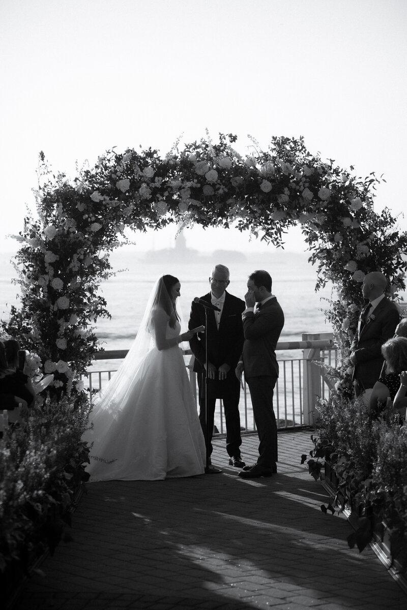 Wedding reception in front of the ocean in Gulf Shores, AL