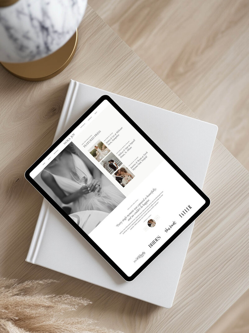 Mockup of Showit website template for photographers